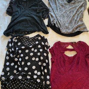 Variety of shirts sizes 18-22. Selling as a bundle all 9 shirts as is.